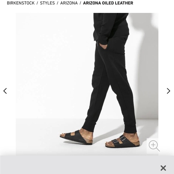 Arizona Birkenstock Sandals black leather - Picture 2 of 7